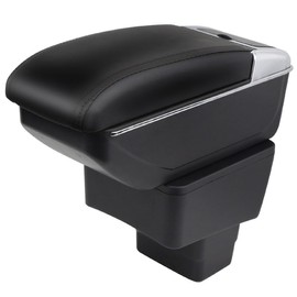 HRCHCG Armrest for Toyota Yaris iA Sedan 2017 2018 Dual Layer Center Console Storage Box with Cup Holder