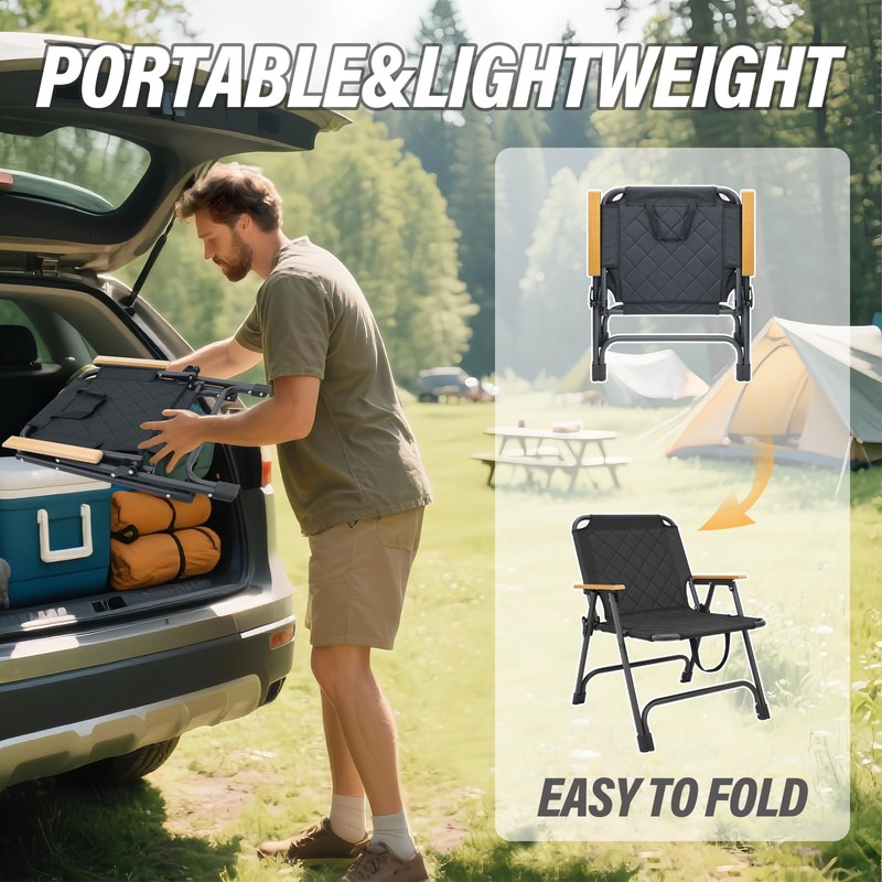 BDL Folding Beach Backpack Chair, Outdoor Folding Portable Camping Chair