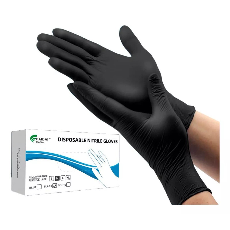 Teyu shop 100 Unidades De Guantes Desechables, Duraderos, De Nitrilo