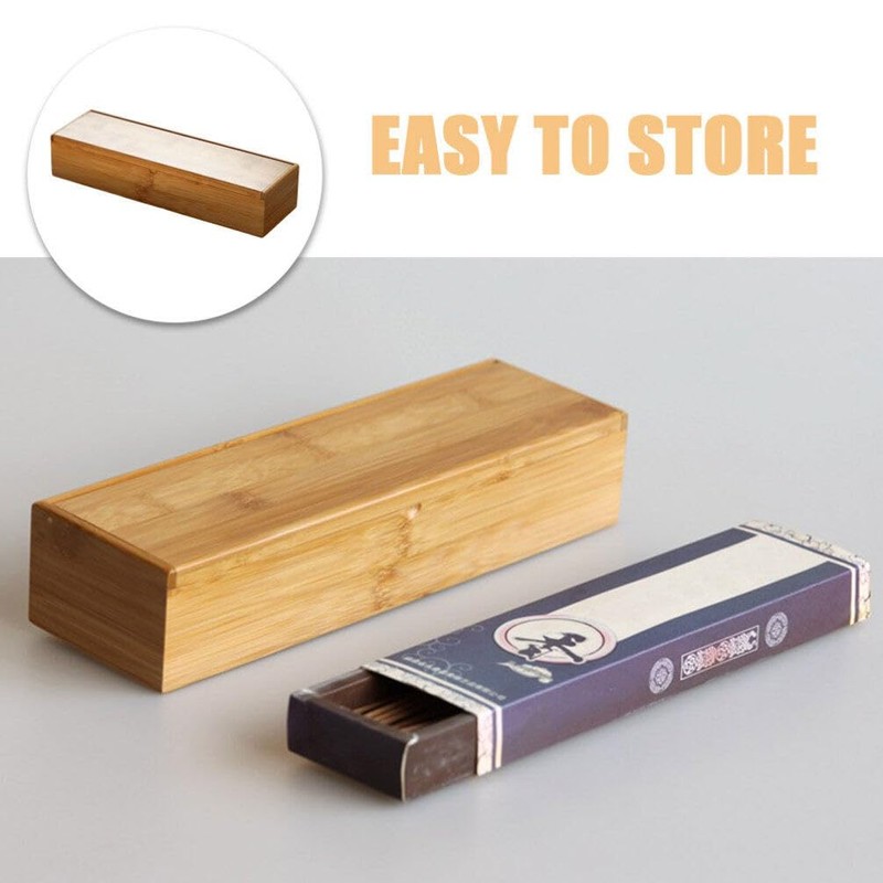 Luxshiny Wooden Cutlery Box with Lid Kitchen Chopsticks Box Tableware