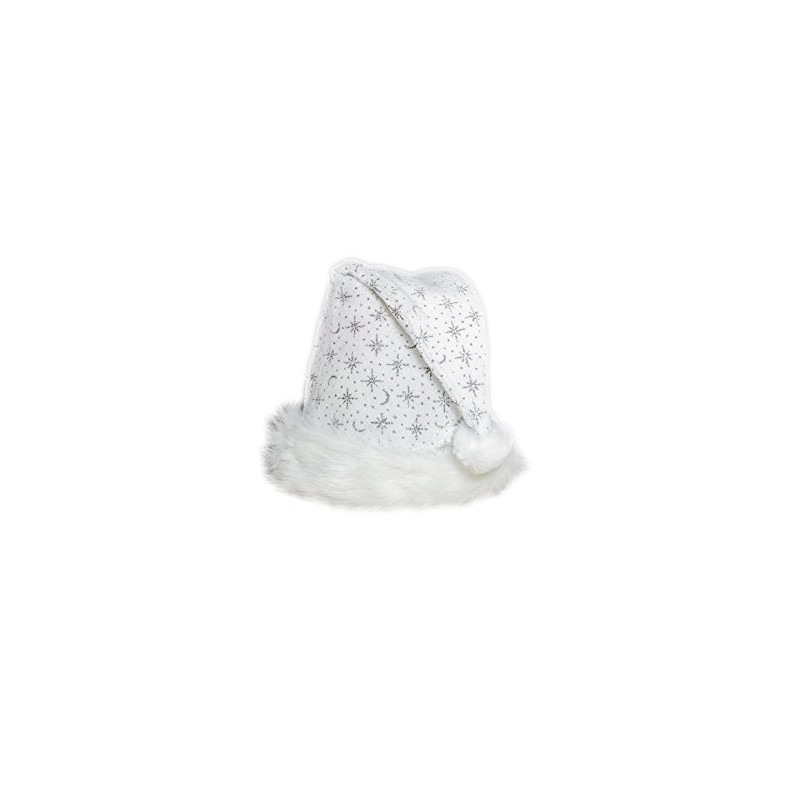 Ciffre Set of 2 Christmas Hats Santa Hat White Plush