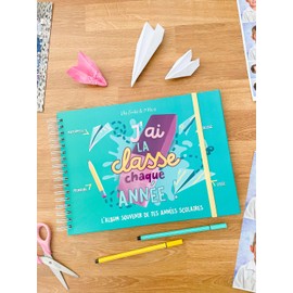 Class Photo Album and School Memories - Kindergarten, Elementary, Middle and High School (Green)