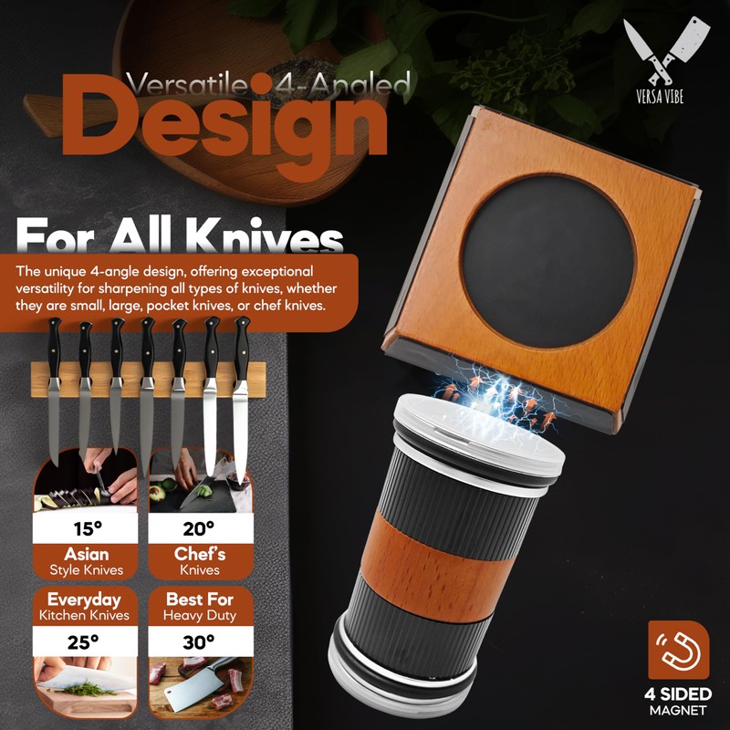 Rolling Knife Sharpener Kit – Upgraded Kitchen Knife Sharpener with