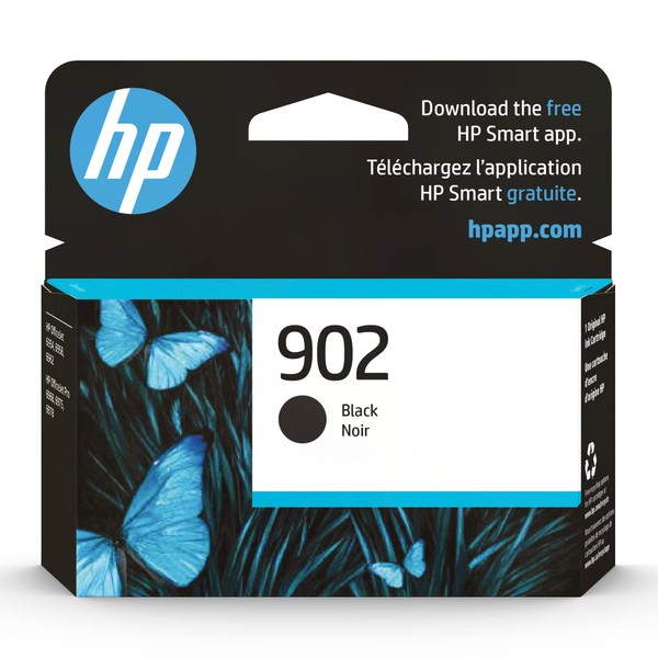 HP 902 Black Ink Cartridge | Works with HP OfficeJet 6950, 6960 Series, HP OfficeJet Pro 6960, 6970 Series | Eligible for Instant Ink | T6L98AN