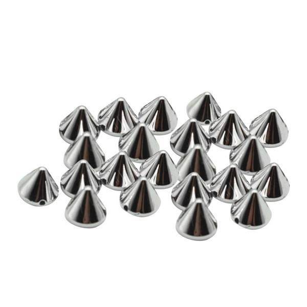 EXCEART 100 pcs Bullet Spike Cone Studs Acrylic Punk Bullet Rivets Cone Spike Studs Beads DIY Sew on Glue or Stick on Bags Shoes Clothing Accessories