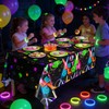 APUXXJUPA 4 Pack Glow in the Dark Tablecloths, Neon Table