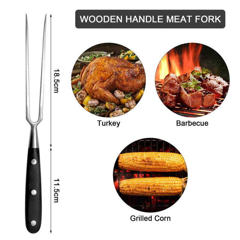 TNSLAND Meat Fork Stainless Steel with Handle - 30 cm