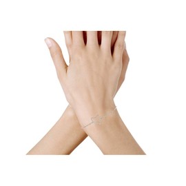 LES POULETTES BIJOUX - Sterling Silver Butterfly Bracelet - Adjustable 16 to 18 cm, Sterling Silver