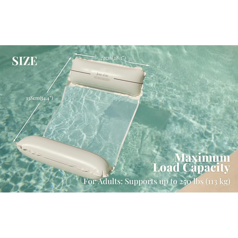Arakhan Water Hammock Float – Inflatable Pool Lounge for Adults,