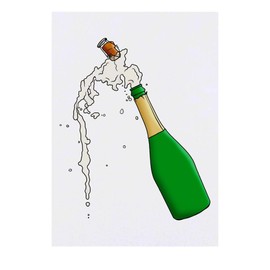 Azeeda 'Festlicher Champagner' Temporäres Tattoo - Hautfreundlicher & Ungiftiger Abziehbild · Wasserfest (TO00046466)