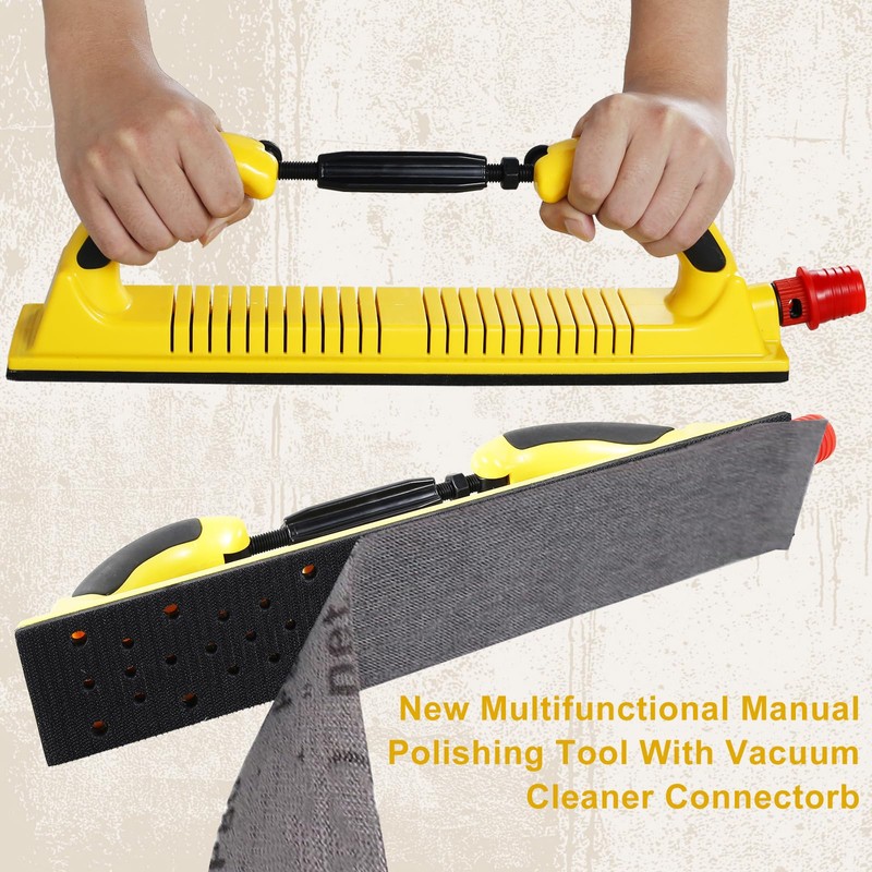 Adjustable Radius Flex Longboard Hand Sanding Block-Dust-Absorbing Sanding Blocks with