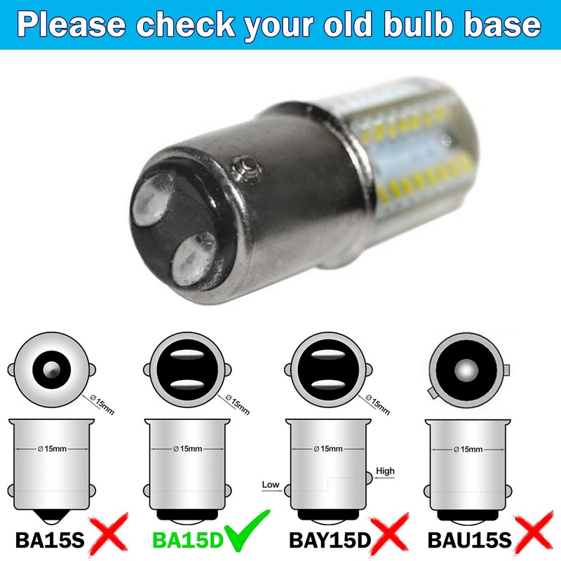 HQRP 110V LED Light Bulb Cool White Compatible with Janome