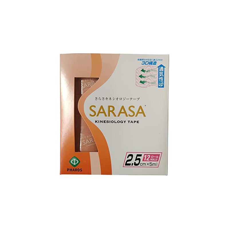 Pharos KL250 Kinesiology Tape, Beige, 1.0 inches (2.5 cm) Width