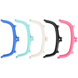 5Pcs Purse Frame Kiss Clasp Lock Colorful Curved Plastic DIY Bag Accessories 16cm