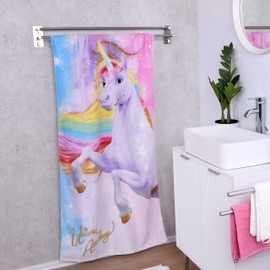 Herding Unicorn Academy Velour Towel 75 x 150 cm 100% Cotton Velour
