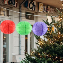 Vigdur 3 Packs Solar Hanging Lantern, 12'' Solar Powered Nylon Lantern Lights Waterproof, Outdoor Hanging Lights Waterproof for Porch Deck Garden Backyard Party