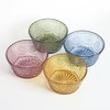 WAIT FLY Embossed Sunflower Glass Bowl Salad Bowl Candy Dish,