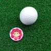 HOKUSHIN TRADING MK0477 Golf Ball Marker Peko-chan Acrylic Marker Flower