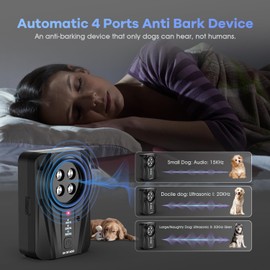 Anti Bell Device, 3 Frequencies Anti-Bark for Dogs, IPX45 Ultrasonic Anti Bark Device Dog, Anti-Bark Device Dog, 33 ft Range Anti-Barking Ultrasonic Device for Dogs, Anti-Bark Agent Dogs