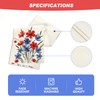 Artoid Mode Poppy Flowers Leaves 4th of July Table Runner,
