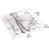 HESHIBI Square Marble Decorative Tray with Scalloped Edge,Luxury Natural Stone