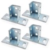 (4-Pack) 2 Slot U Post Base for 1-5/8" -5/8" Single