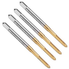 QUARKZMAN 4 Pieces HSS Tap, M2 x 0.4 Metric Tap, Titanium Coated, Right Hand Thread
