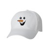 One Size White Baseball Snowman Face Cute Christmas Embroidered Dad