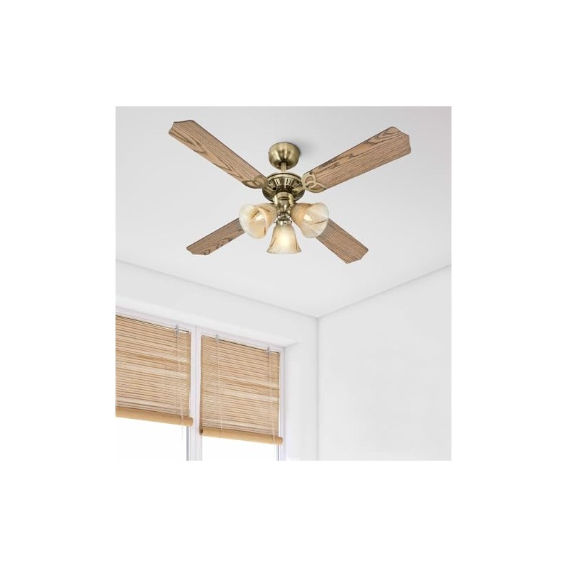 81422 Brown Marbled Bell Glass