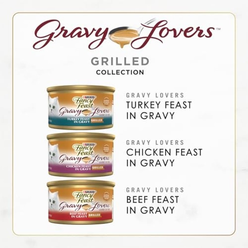 Purina Fancy Feast Gravy Lovers Poultry and Beef Grilled Gourmet