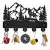 MAYJOYDIY Wolf Rabbit Forest Coat Hooks Wood Animal Moutain Key