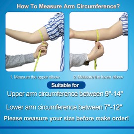 PICC Line Sleeve Cover - Arm Cast Protector Nursing Supplies for Elbow Circumference 9"-14", White, 2 PCS