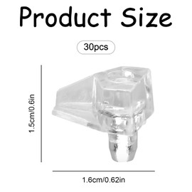 Bojueshaw 30pcs Shelf Support Stud Pegs,5mm Shelf Brackets,Plastic Kitchen Shelf Pins,Replacement Peg Pins for Kitchen Furniture Book Shelves