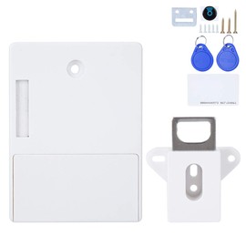 125kHz Smart Cabinet Lock, Electronic RFID Card Opening for Sauna Libraries, Factories and Offices Locker - No Drill (White)