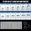 XJX 72-Piece JIC 37° Cap and Plug Kit, Hydraulic Hose