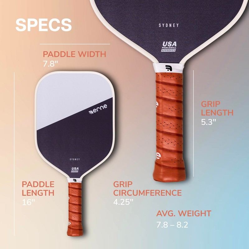 erne Sydney Pickleball Paddle (Charcoal)