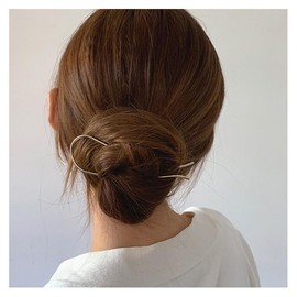 Pack of 8 U Shape Hair Pins, Basicon French Hair Forks Turtle Alloy Shell U Shape Hair Pins Clips Acetate Hair Sticks for Women Girls Hair Bun Chignon