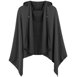 KAKELO Cooling Towel, Poncho, Cool Cape Towel, Cool, Heatstroke Prevention, Sports, Club Activities (Black)