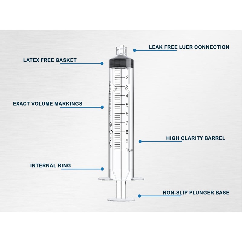Ciringe 10 ml Lock Syringe with 18G Pink Mixing Kit