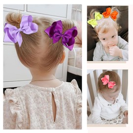 Hair Bows for Girls,Hand-made Grosgrain Ribbon Hair Bow Alligator Clips Hair Accessories for Toddlers Baby Girls Kids Teens