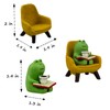 Refintural Miniature Frog Figurines - Funny Frog Sculpture for Shelf,