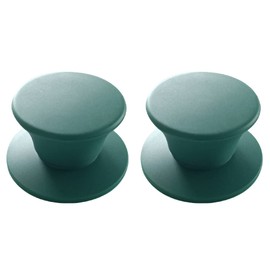 JoyTube Universal Pot Pan Lids Replacement Knob, Silicone Heat Resistant Pan Cover Holding Handles BPA Free Dishwasher Safe Fits Skillets and Kitchen Cookware (Pack of Two-Blackish Green)