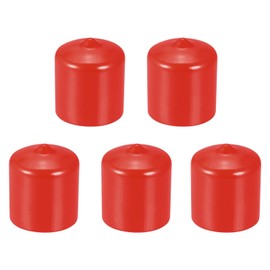 DMiotech 5 Pack 24mm ID Red Screw Thread Protectors Rubber End Caps Bolt Covers for Screw Bolt Furniture Pipe