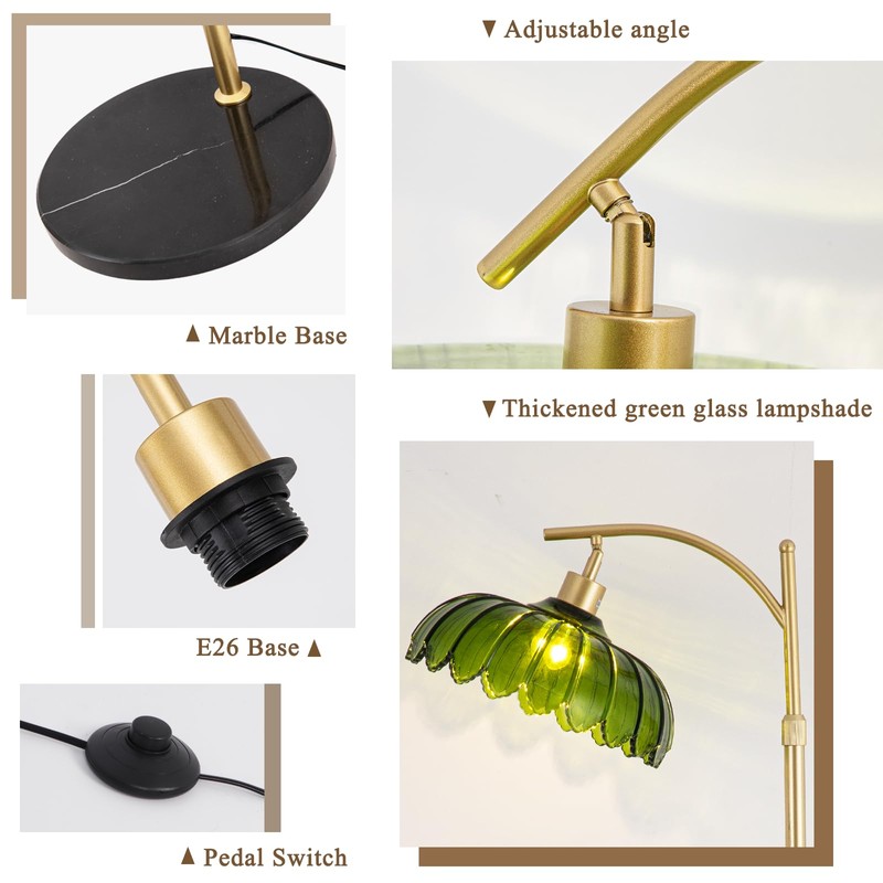 EIDISUNY Arc Floor Lamp for Living Room, Modern Standing Lamp