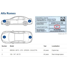 Genuine Colors Bianco ALFA 217 B Touch-Up Pen for Romeo White Giulia 4C