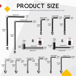 Hilitchi 13Pcs Guitar Allen Wrench Set, including 4mm 5mm Ball End Truss Rod Wrench, 7mm 8mm Truss Rod Hex Box Wrenches and 9 Sizes Allen Wrench for Guitar Neck Bridge Screw Adjustment