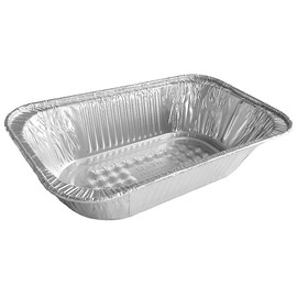 PACTOGO Quarter-Size Aluminum Foil Steam Table Pan with Lid - Disposable Food Storage Baking Containers (Pack of 25 Sets)