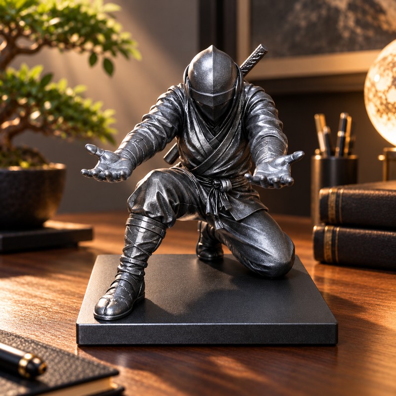 3D Printed Ninja Pen Holder for Desk Organization – Creative