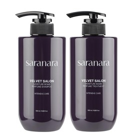 SARANARA Velvet Salon Moisture Intensive Care, Nourishing, Softens, Hydrating, Smooths and Adds Shine Shampoo & Conditioner (16.9 fl oz X 2), Silicone Paraben Free