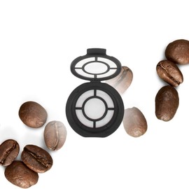 Fackelmann 42227 Reusable Coffee Capsules Compatible Senseo Coffee Capsule Reusable Coffee Capsule Accessories for Coffee Machines Reusable Coffee Pods Permanent Capsules PET 7 x 1 cm